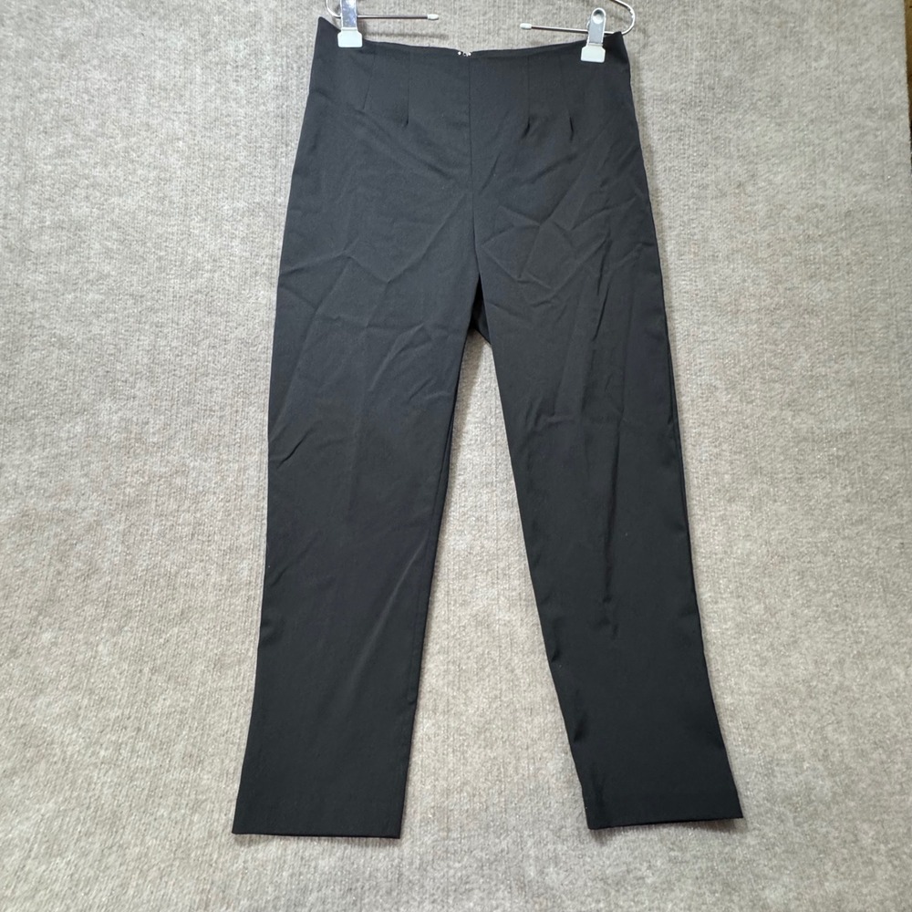 Town Clothes Black‎ Wool Cropped Trousers Womens Size L High Rise
